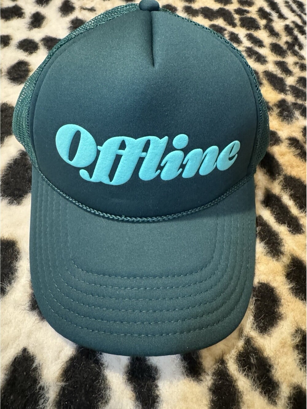 Aerie Offline Hat Cap Snap Back Womens Mesh Trucker Embroidered Graphic Retro